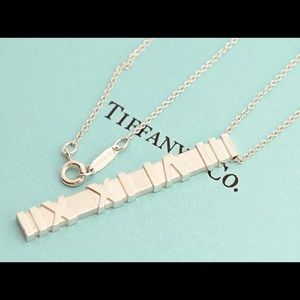 TIFFANY&Co Atlas Bar Pendant Necklace Sterling 925